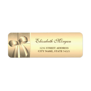 Etiqueta Elegante Rótulo de Arco Dourado Festivo