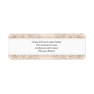 Etiqueta Elegante rótulo de endereço de retorno Floral em R