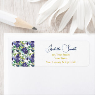 Etiqueta Elegante RSVP de casamento com rosas em aquarela b