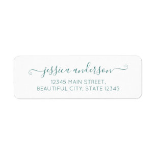 Etiqueta Elegante - Script Moderno de Caligrafia Chic Lake 