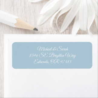 Etiqueta Elegante Soft Winter Blue Return Address