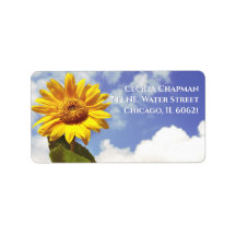 Elegante Sunflower Boho Personalizado Endereço de