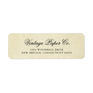 Etiqueta Elegante Vintage Victorian Business Return Endereç