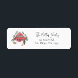 Etiqueta Elegante Watercolor Winter Christmas Return Addres<br><div class="desc">Elegante Aquarela de inverno Rótulo de Endereço de Natal</div>