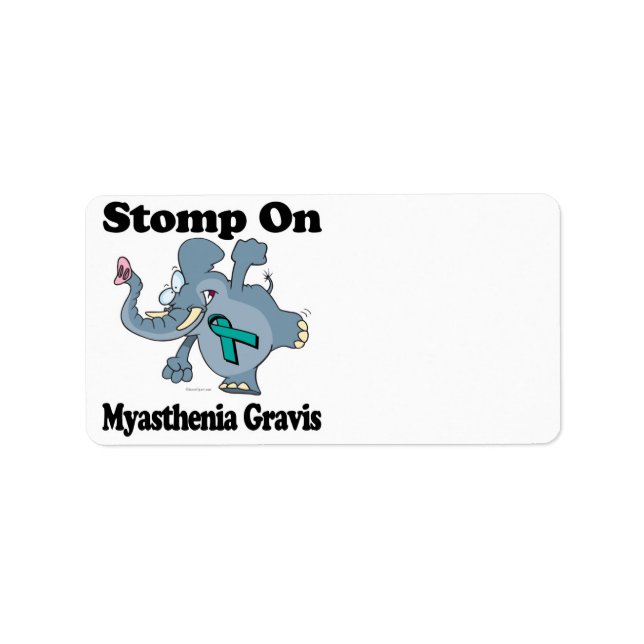 Etiqueta Elephant Stomp On Myasenia Gravis (Frente)