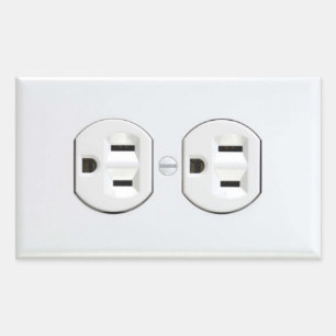 Etiqueta elétrica da tomada