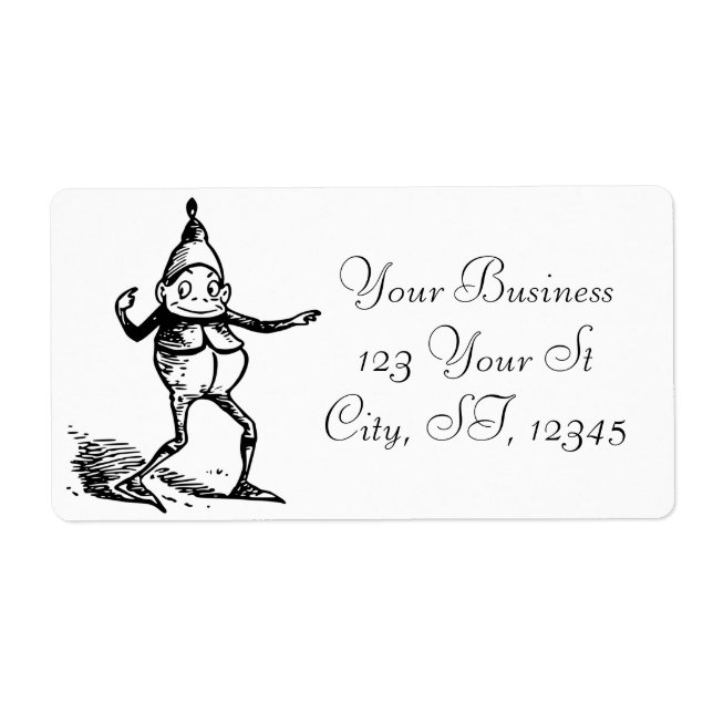 Etiqueta Elf Gnomo Thunder_Cove de Natal (Frente)