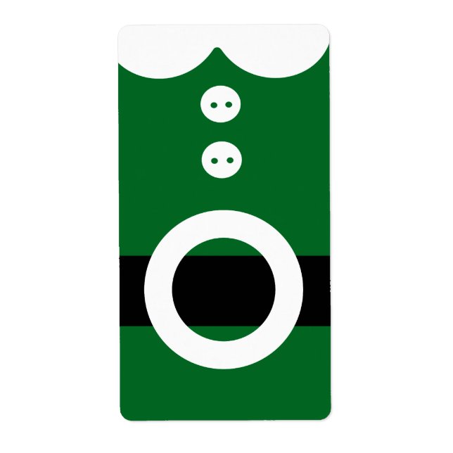 Etiqueta elfo de Natal (Frente)