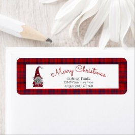 Etiqueta Elfo Divertido Fofo de Natal Personalizado Gnome
