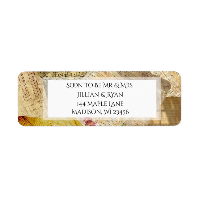 Etiqueta Em breve será o Sr. e a Sra. Wedding (Frente)