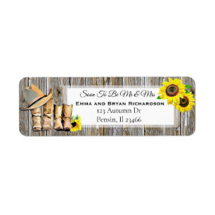 Etiqueta Em breve será o Sr. e Sra. Rustic Wedding Convite