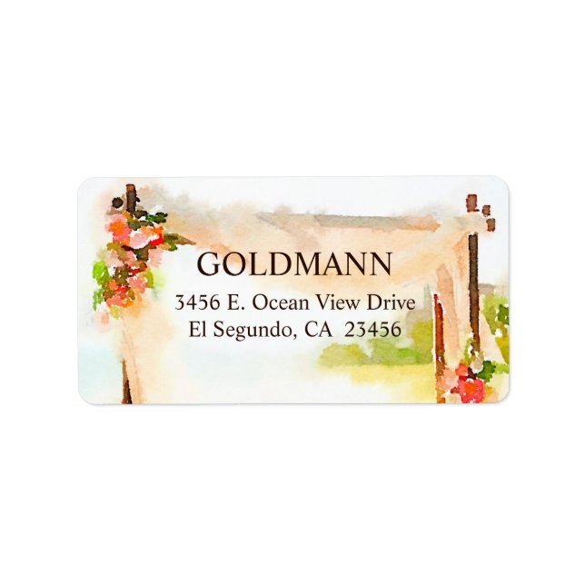 Etiqueta Em Chuppah Return Address (Frente)