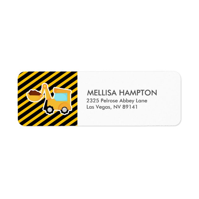 Etiqueta EM CONSTRUÇÃO Aniversário Chá de fraldas (Frente)