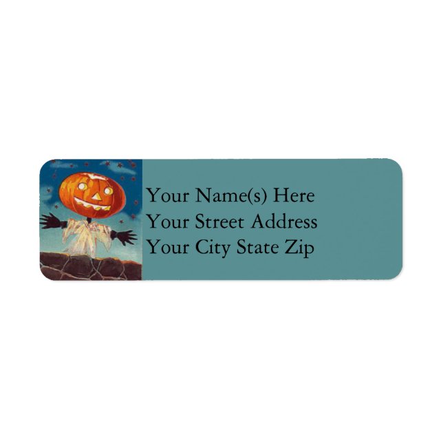 Etiqueta Em pé Jack O Lanterna Halloween (Frente)