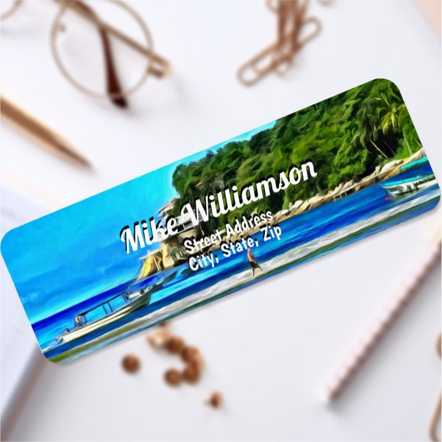 Etiqueta Embarcações De Pesca Mismaloya 0346 Endereço (Criador carregado)