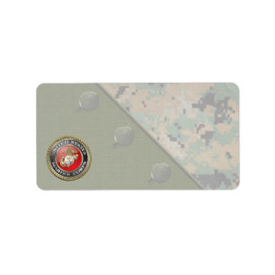 Etiqueta Emblema do USMC & uniforme [3D]