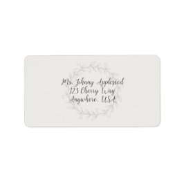 Etiqueta Emerald Vine Wedding Address