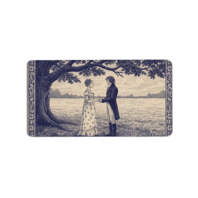 Etiqueta Emma & Sr. Knightley (Frente)