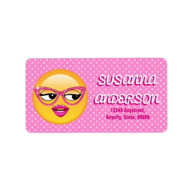 Etiqueta Emoji Flirty Girl ID227 (Frente)