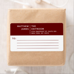 Etiqueta Empresa Branca Mínima Moderna e Simples