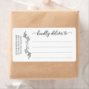 Etiqueta Empresa de Arte de Linha Greenery gentilmente entr