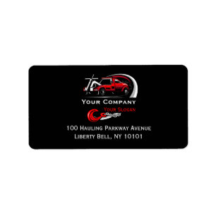 Etiqueta Empresa de reboque profissional, serviço de cabele