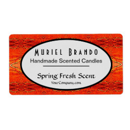 Etiqueta Empresa rustica de fornecimento de velas