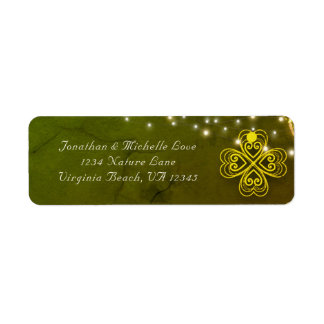 Etiqueta Encantando o Clover Celular e o Endereço das Luzes