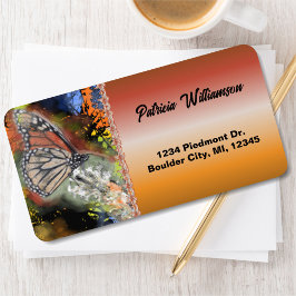 Etiqueta Endereço da Borboleta de Aniversário