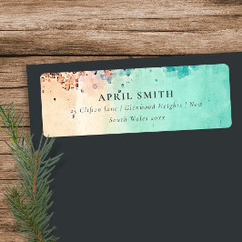 ETIQUETA ENDEREÇO DA COR DA ÁGUA DA BANDA DE SEGURANÇA AZUL