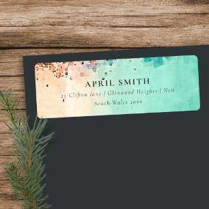 ETIQUETA ENDEREÇO DA COR DA ÁGUA DA BANDA DE SEGURANÇA AZUL