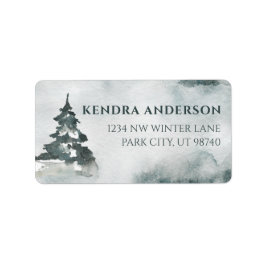 Etiqueta Endereço das Flores de Aquarela