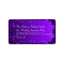 Endereço de Casamento Roxo Elegante