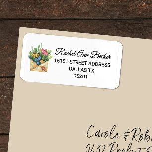 Etiqueta Endereço de Coneflower & Greenerescente Colorido d