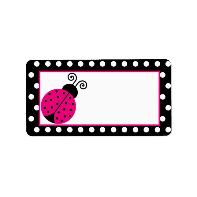 Etiqueta Endereço de correspondência Primavera negra Dama (Frente)