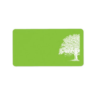 Etiqueta Endereço de correspondência verde/casamento branco