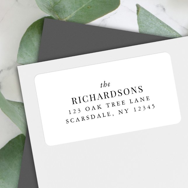 Etiqueta Endereço de Devolução Clássico Moderno do Sobrenom (Criador carregado)