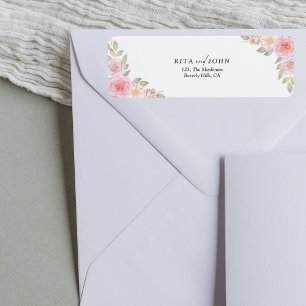 Etiqueta Endereço de devolução colorido minimalista Elegant
