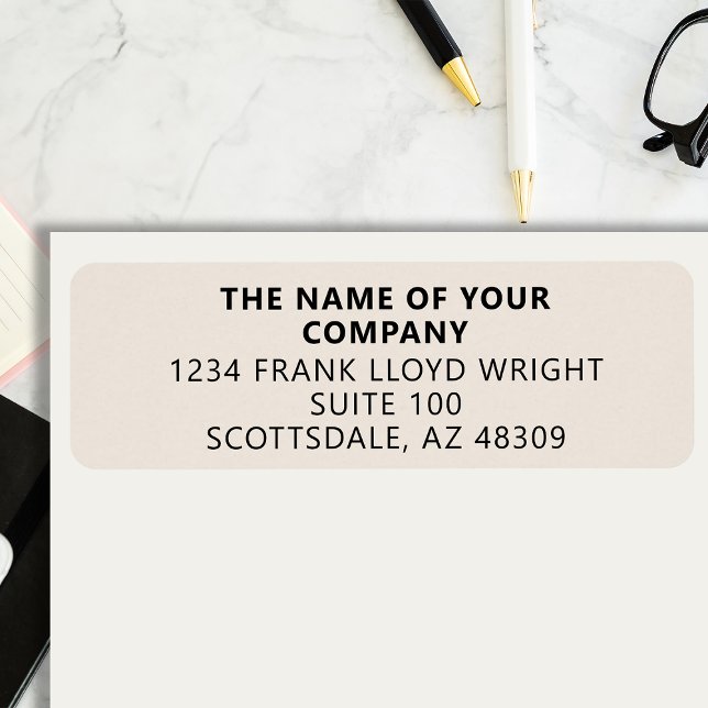 Etiqueta Endereço de devolução comercial personalizado do P (Criador carregado)