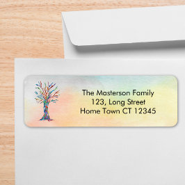 Etiqueta Endereço de devolução da árvore da família