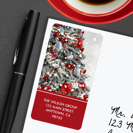 Etiqueta Endereço de devolução da árvore de Natal bloqueada