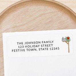 Etiqueta Endereço de devolução da caixa de correio de Natal