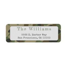 Etiqueta Endereço de devolução da Camouflagem do Exército V