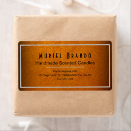 Etiqueta Endereço de devolução da Elegante Dourada Candle C