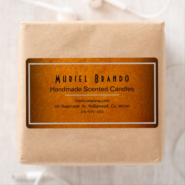 Etiqueta Endereço de devolução da Elegante Dourada Candle C (Insitu)