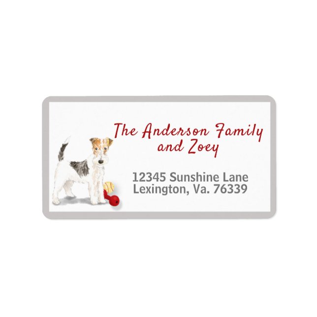 Etiqueta Endereço de devolução da família de brinquedos Fox (Frente)