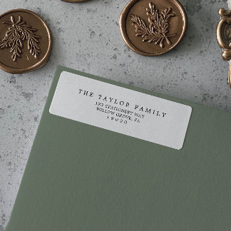 Etiqueta Endereço de devolução da família de tipografia min