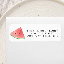 Etiqueta Endereço de devolução da família Watermelon
