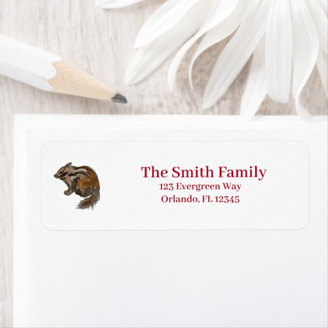 Etiqueta Endereço de devolução da Ilustração de Natureza Se (Insitu)