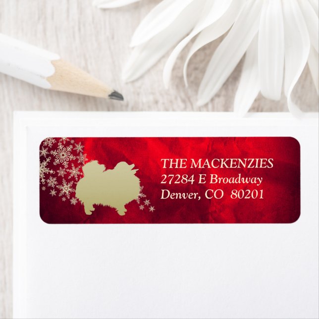Etiqueta Endereço de devolução da Pomerânia de inverno verm (Insitu)